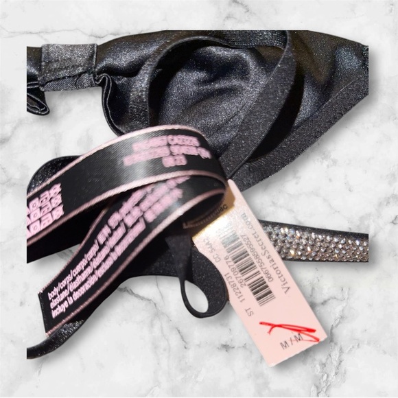 Victorias Secret Very Sexy Crotchless Bow Bling String Thong Medium - Picture 3 of 4